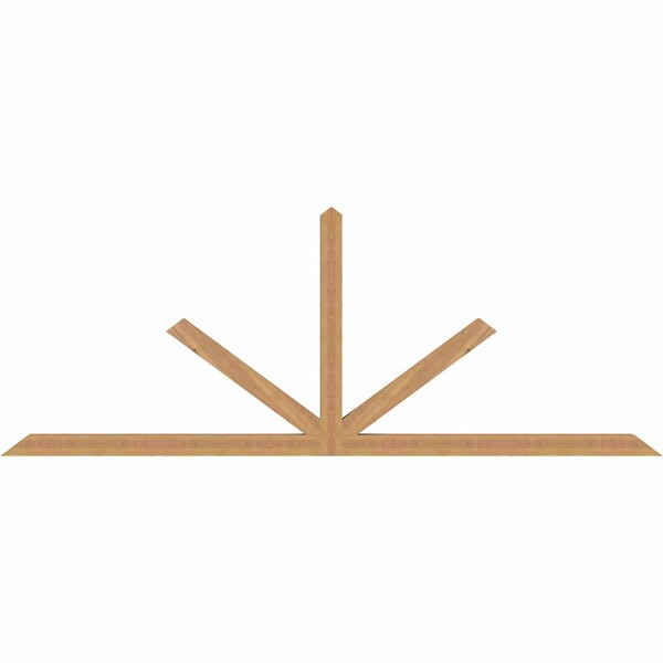 Ekena Millwork Saratoga Timber Gable Bracket, Western Red Cedar, 108"W x 40"H x 3 1/2"D x 3 1/2"F, 9/12 Pitch GBW108X40X0404SAR00SWR - main
